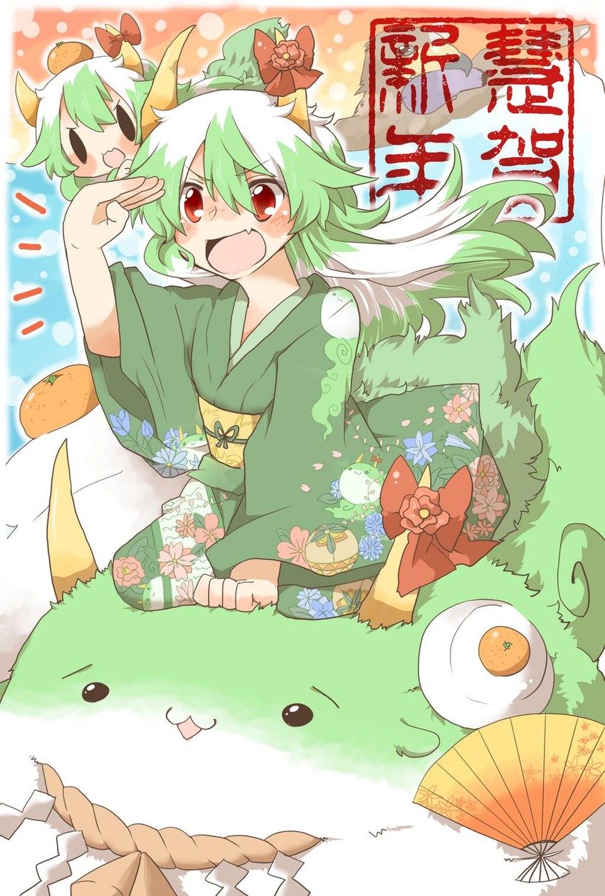 kamishirasawa keine and ex-keine (touhou) drawn by rebecca_(keinelove)