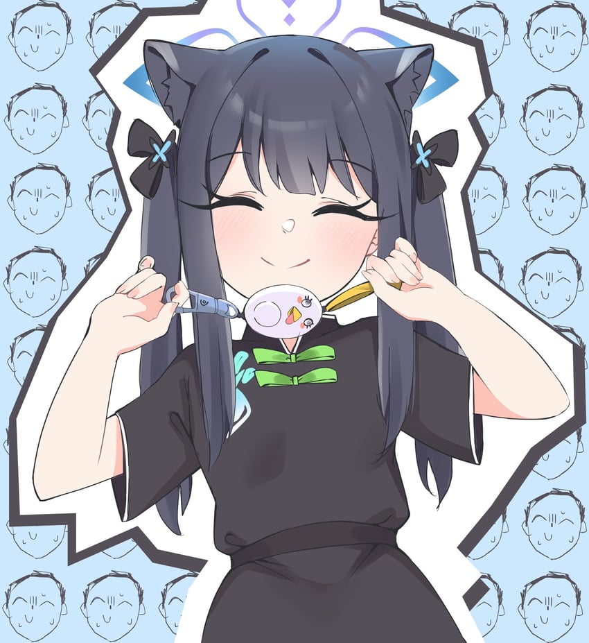 sensei, doodle sensei, peroro, and shun (blue archive and 1 more) drawn by gen_(unzzenasd)