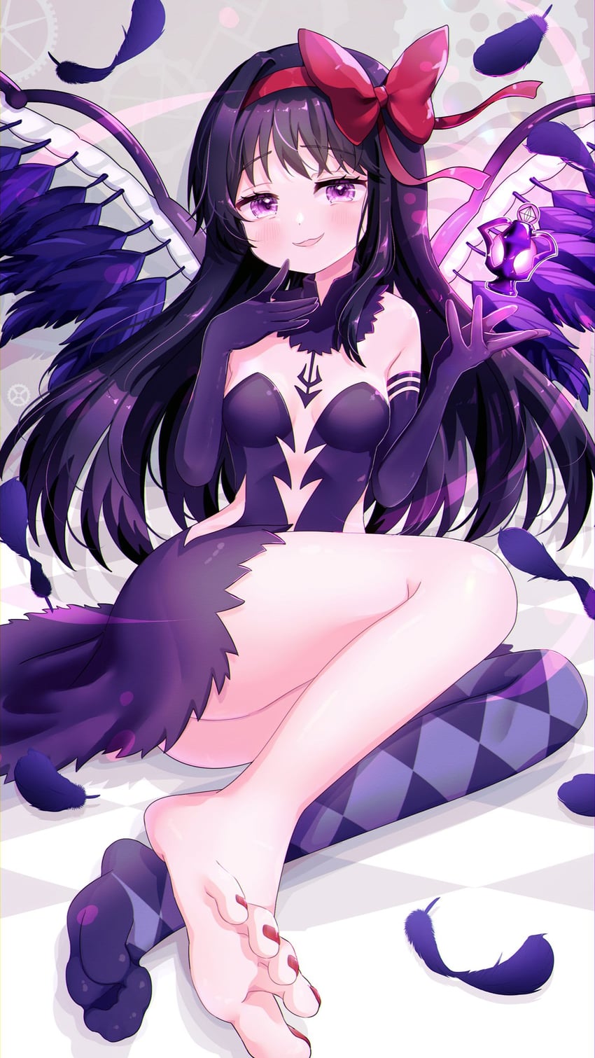 akemi homura and akuma homura (mahou shoujo madoka magica and 1 more) drawn by suzukkyu