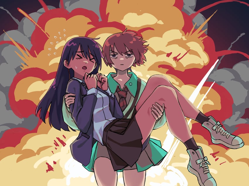 amate yuzuriha and nyaan (gundam and 1 more) drawn by daoshitaka
