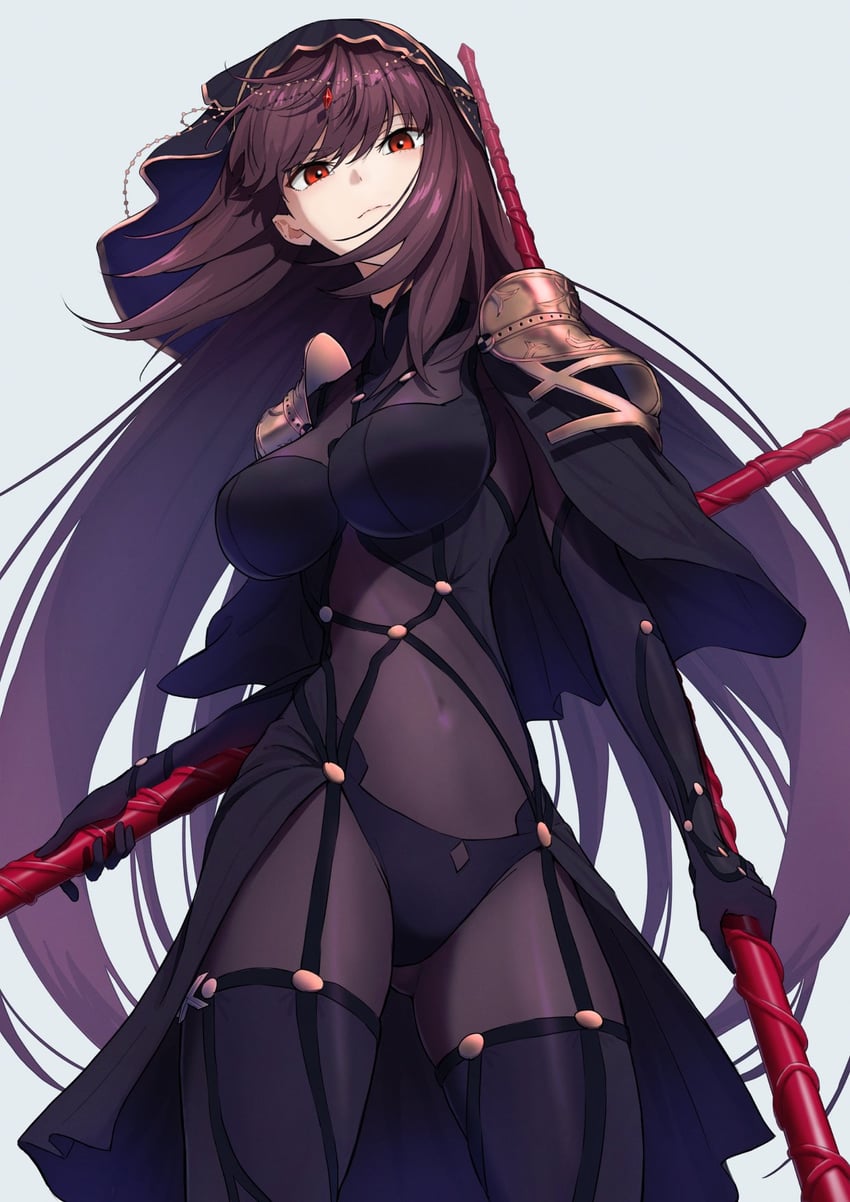 scathach (fate and 1 more) drawn by kamo_ashi