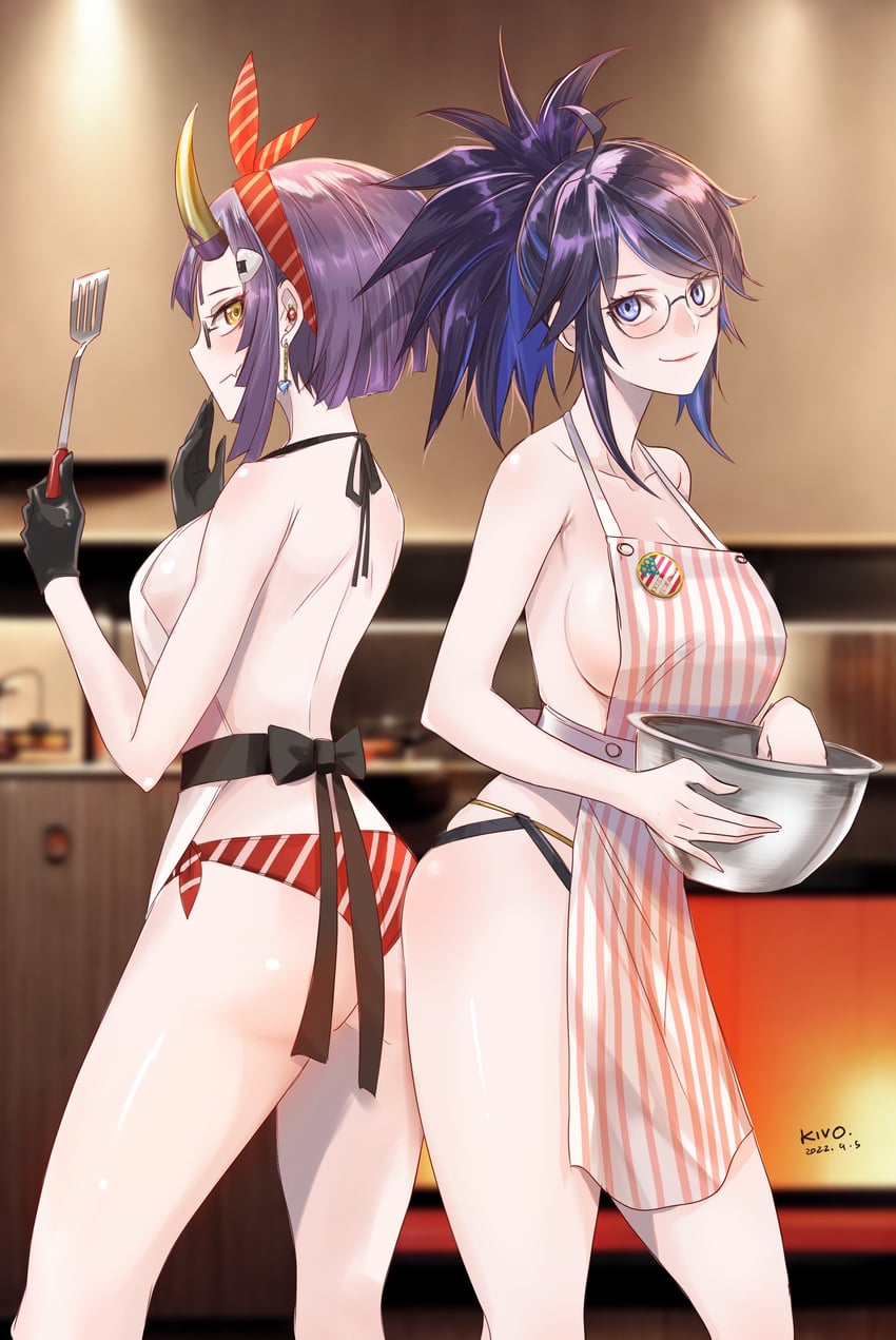 kson and onigiri (indie virtual youtuber and 1 more) drawn by kivo