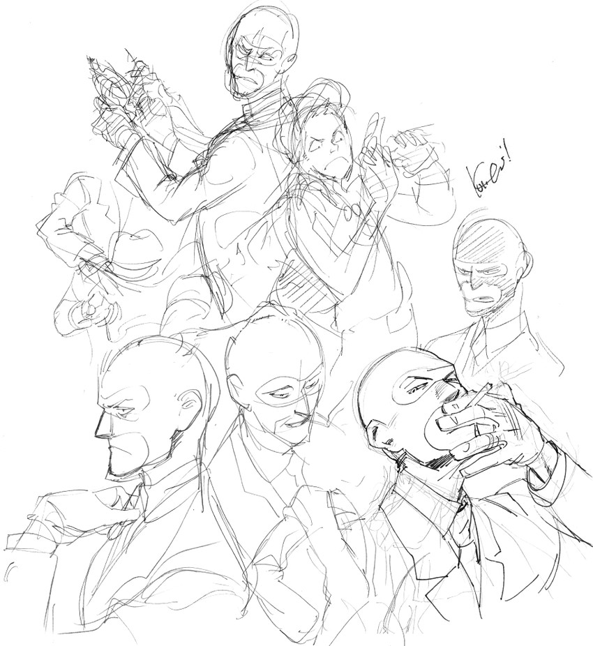 scout and spy (team fortress 2) drawn by kotteri