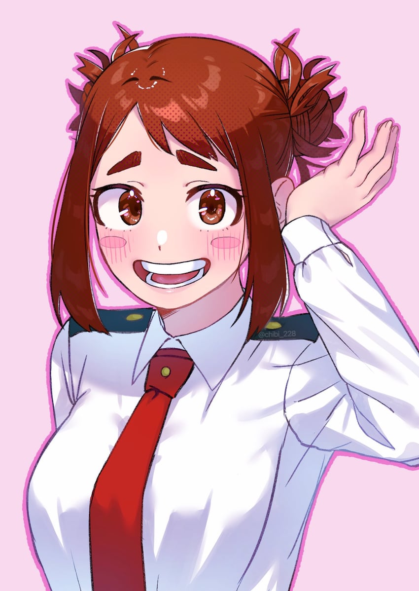 uraraka ochaco (boku no hero academia) drawn by chibi_228