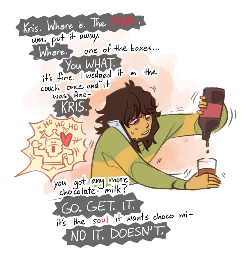 kris, santa claus, and soul (deltarune) drawn by bright-goat