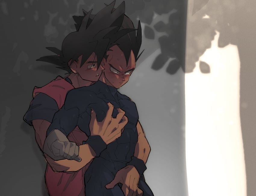 son goku and vegeta (dragon ball and 1 more) drawn by onore
