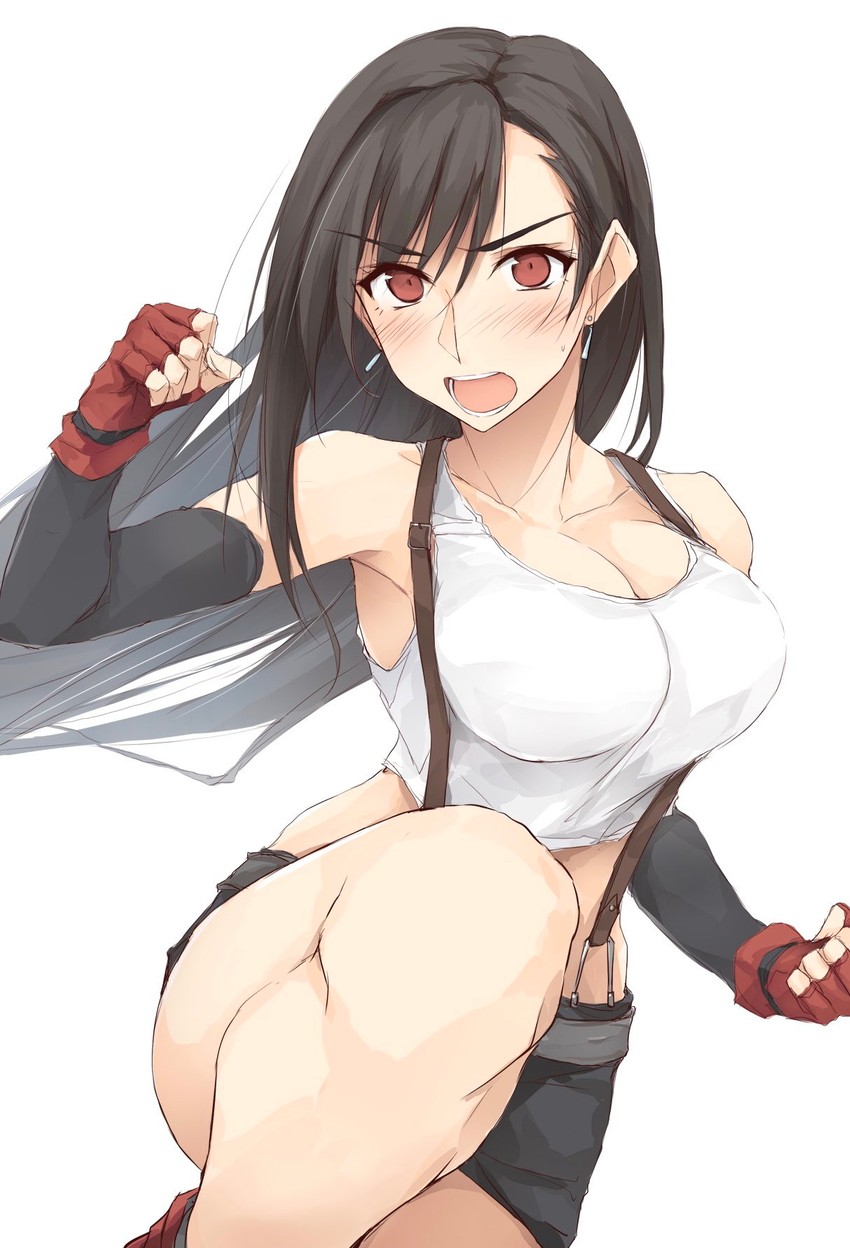 tifa lockhart (final fantasy and 2 more) drawn by zekkyon