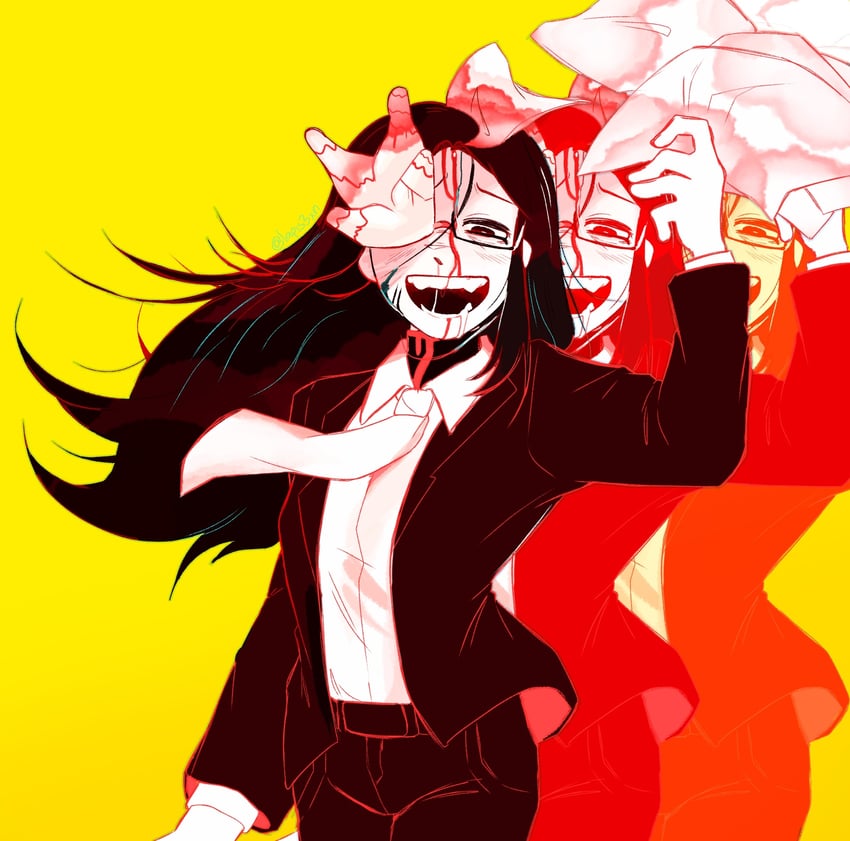 coral glasses (ena: dream bbq and 1 more) drawn by lapis3xn