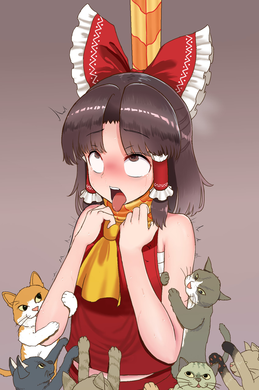 hakurei reimu and benikurage (touhou and 1 more) drawn by pai_kebon_baa