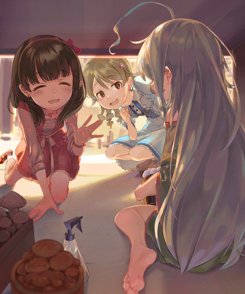 morikubo nono, hoshi syoko, and sakuma mayu (idolmaster and 1 more) drawn by takesoboro
