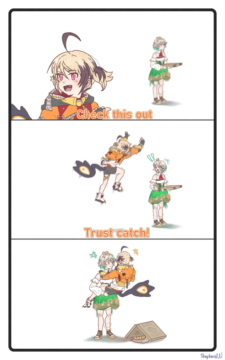 gigi murin and cecilia immergreen (hololive and 1 more) drawn by shep_ww
