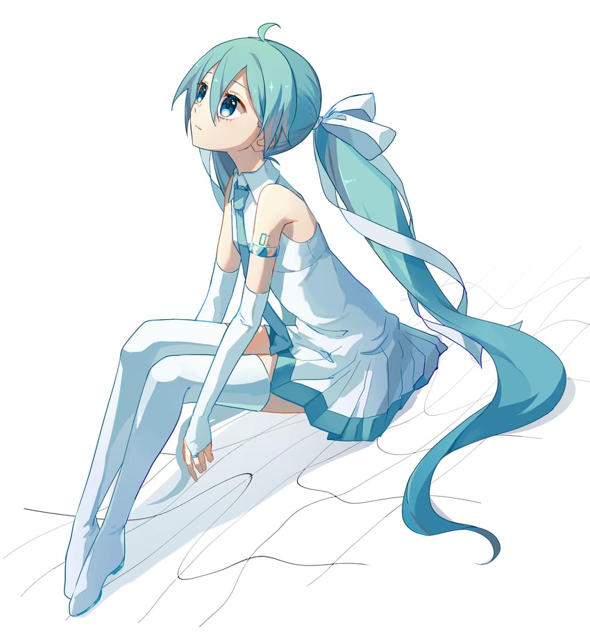 hatsune miku (vocaloid) drawn by azu_(azukagamine)