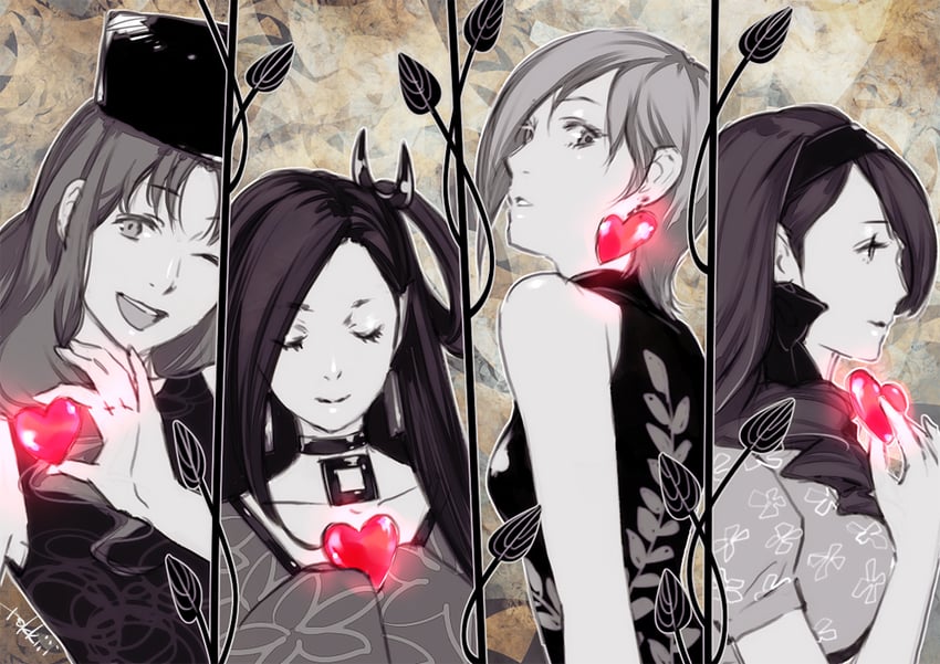 haydee, peppo, eugenie danglars, and valentine de villefort (gankutsuou) drawn by tokkiii