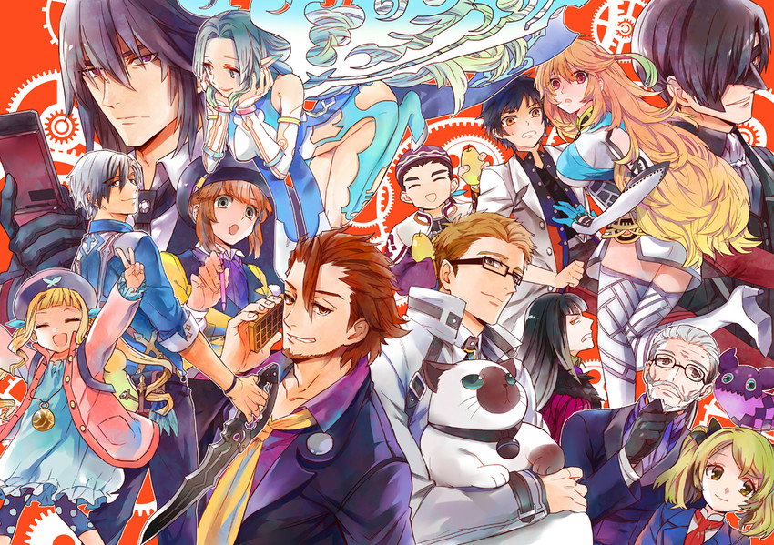 milla maxwell, jude mathis, alvin, elize lutus, teepo, and 12 more (tales of and 2 more) drawn by ritsuko_(rittii)