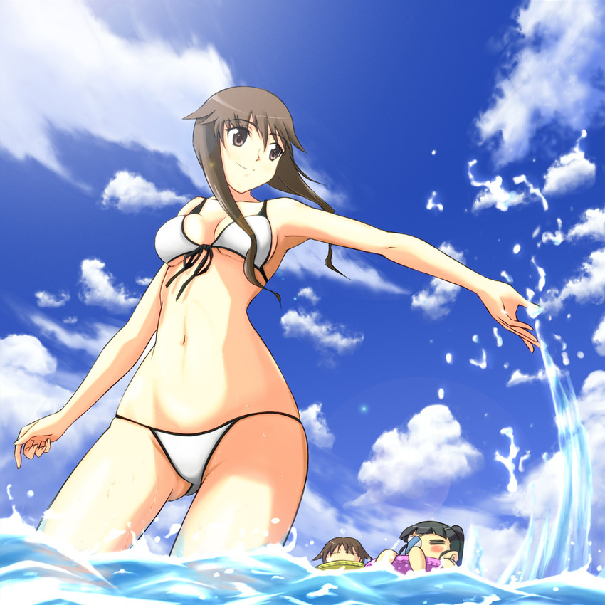 miyafuji yoshika, sakamoto mio, and takei junko (world witches series and 1 more) drawn by sayu_(mio-mosa)