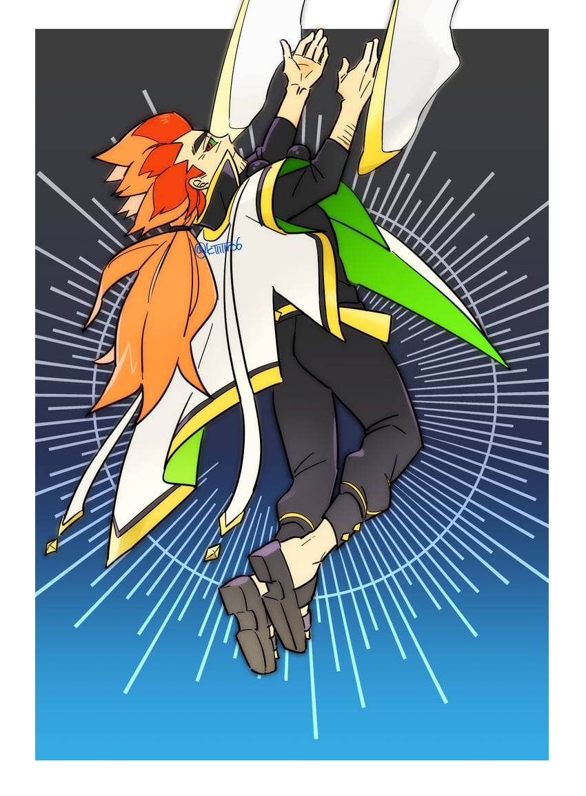 arceus and alder (pokemon and 1 more) drawn by sun-baby