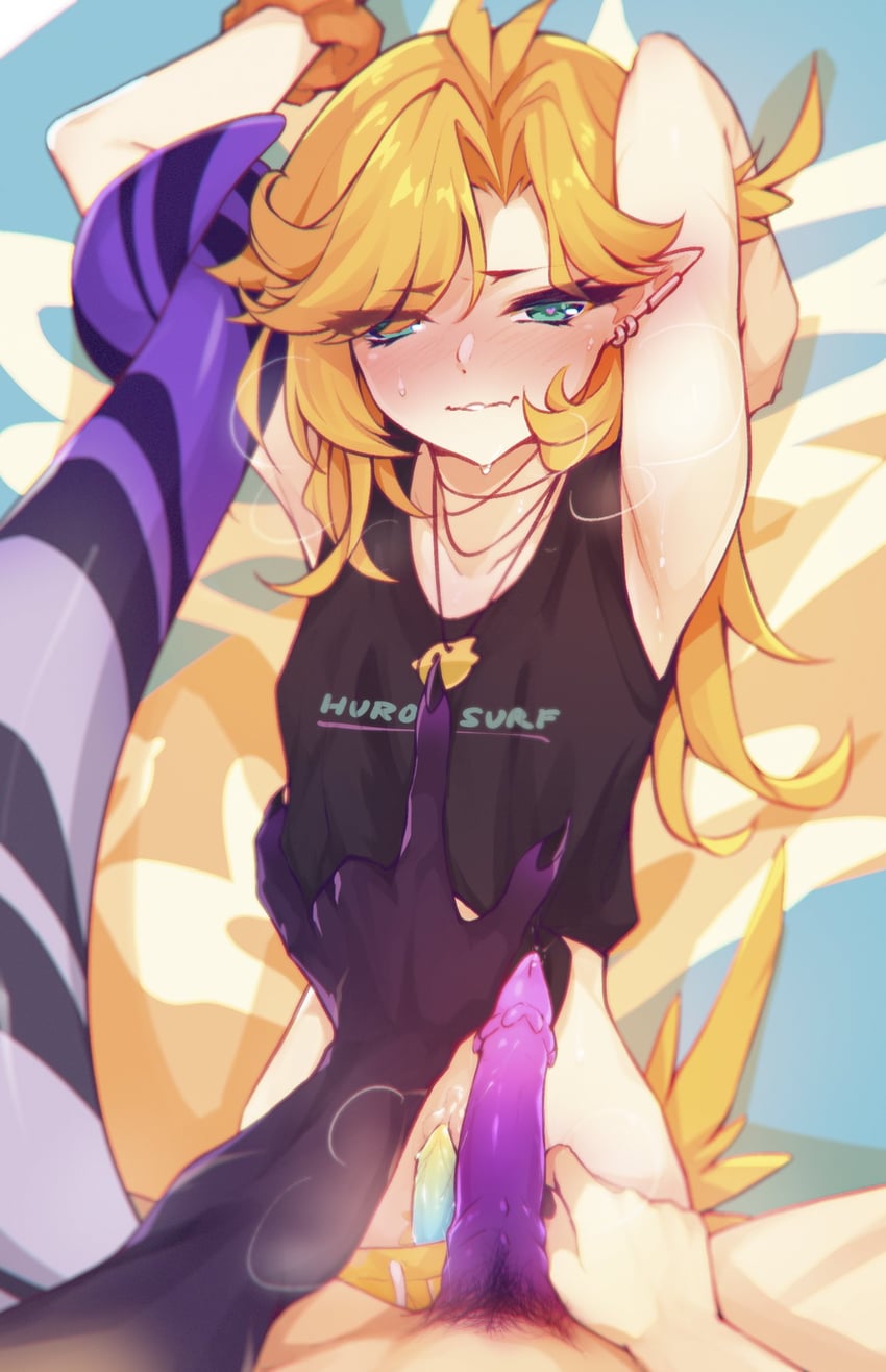 selen tatsuki and dokibird (nijisanji and 2 more) drawn by ricegnat