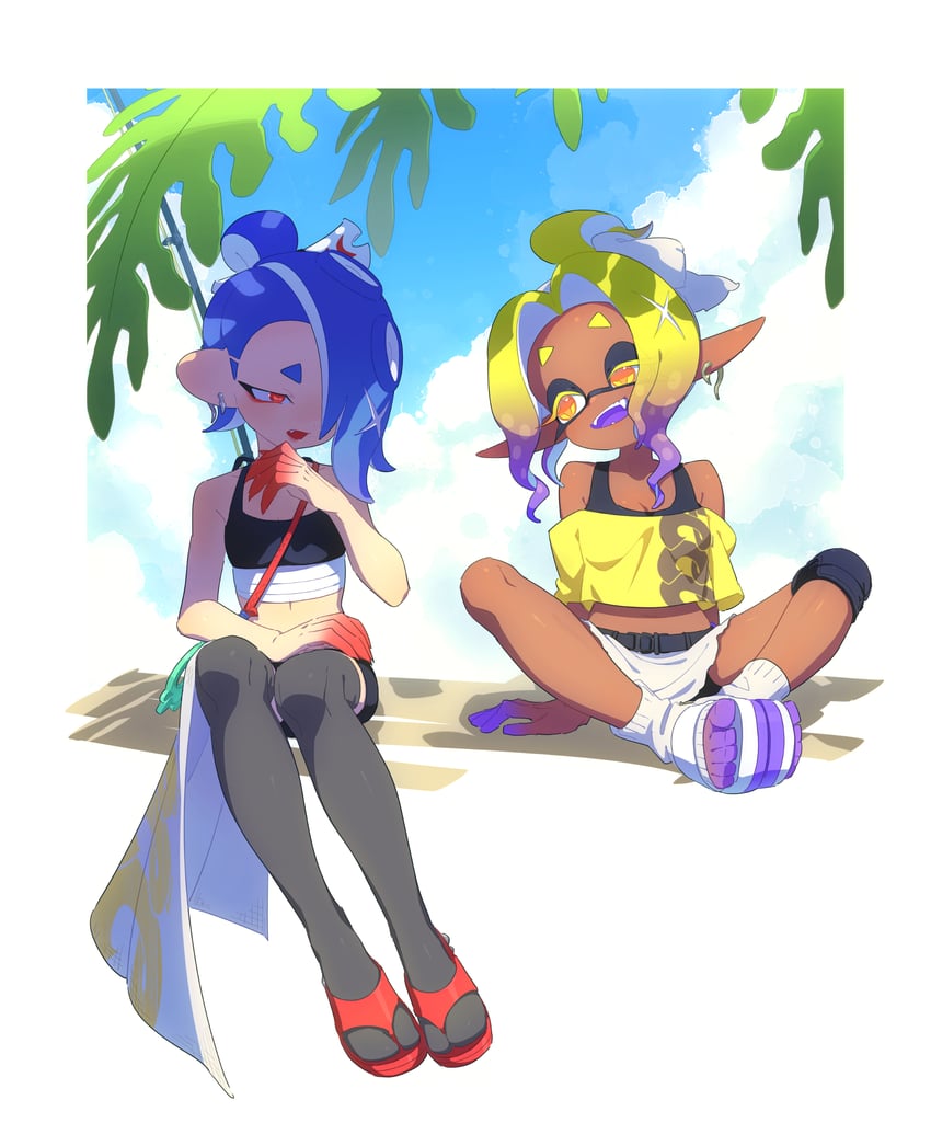shiver and frye (splatoon and 1 more) drawn by surume01417