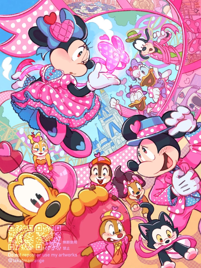 mickey mouse, minnie mouse, donald duck, daisy duck, goofy, and 6 more (mickey mouse & friends and 2 more) drawn by takatmaorange