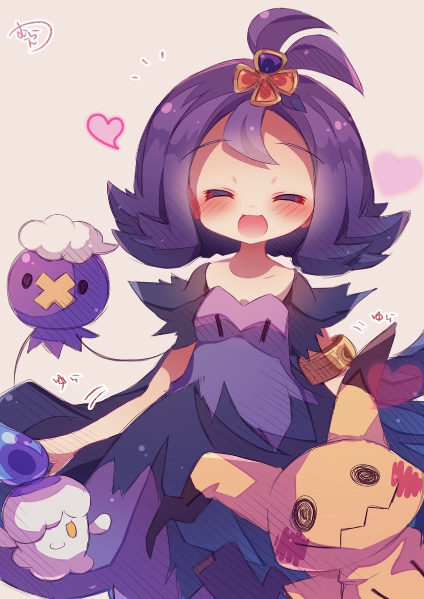 mimikyu, litwick, acerola, and drifloon (pokemon and 1 more) drawn by muuran