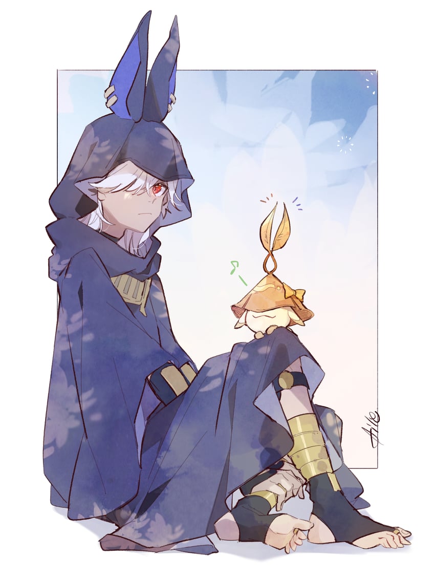 cyno and aranara (genshin impact) drawn by aiwo_o_lite
