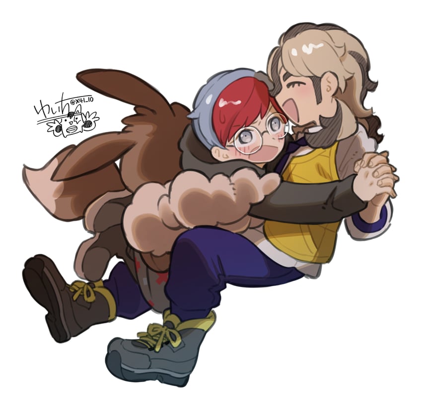 penny and arven (pokemon and 1 more) drawn by sakake_asobi
