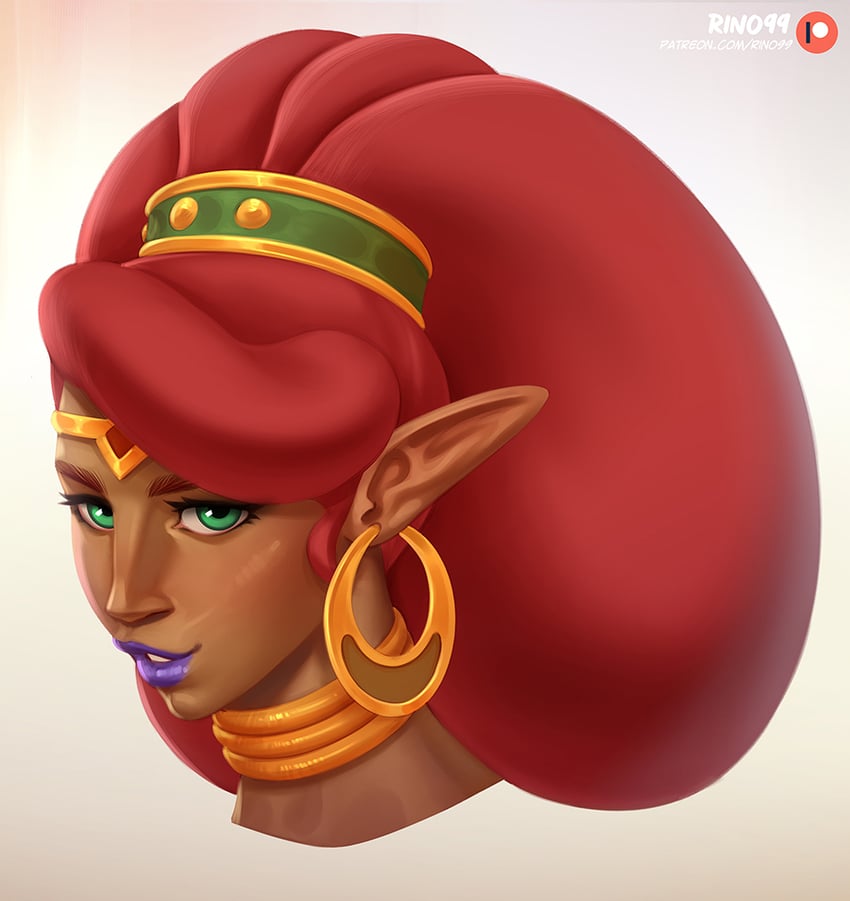 urbosa (the legend of zelda and 1 more) drawn by rino99