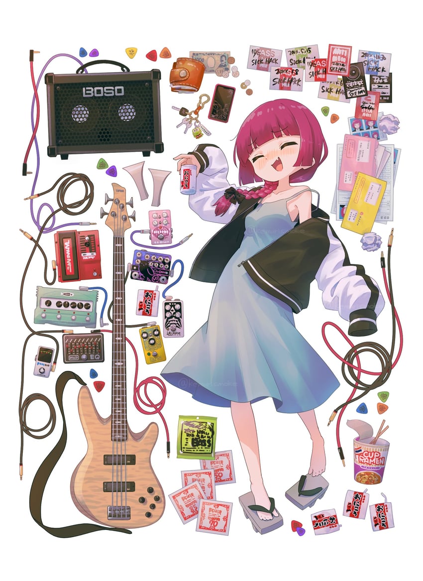 hiroi kikuri (bocchi the rock!) drawn by nakamori_kemuri