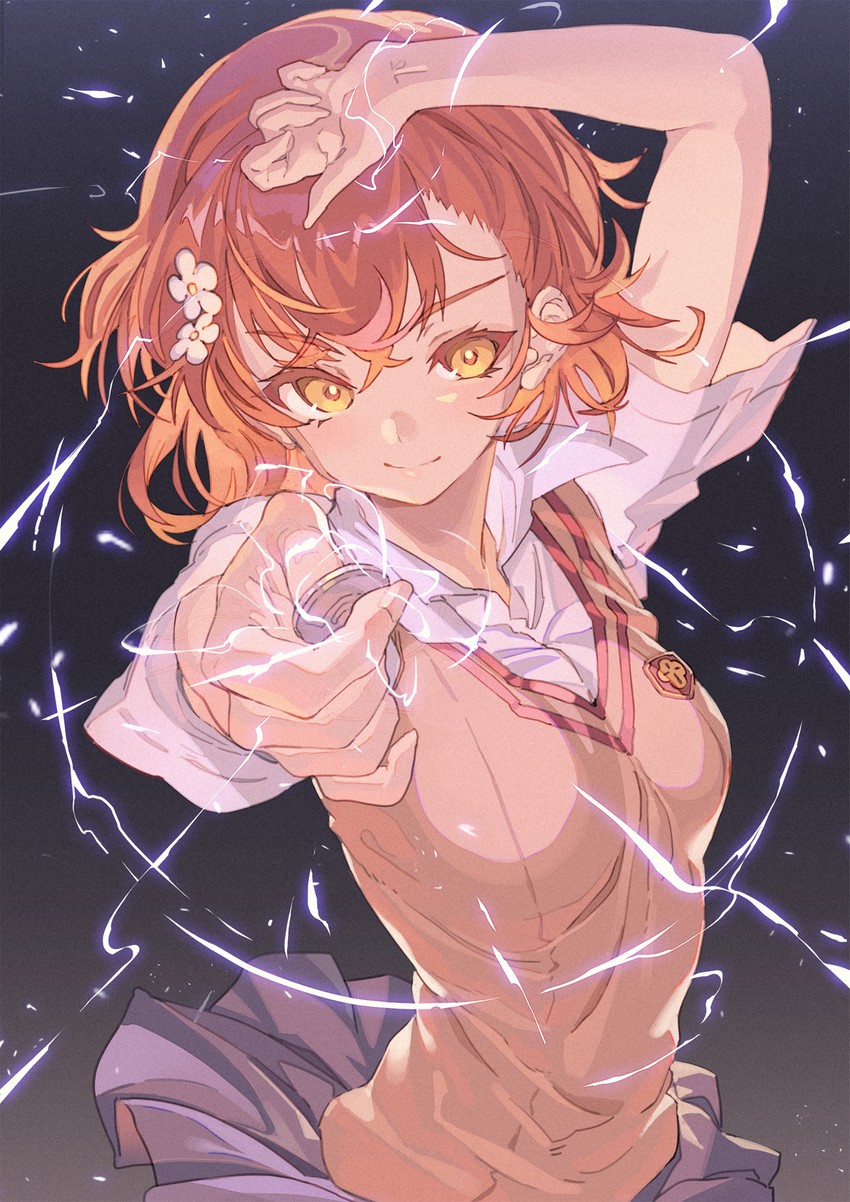 misaka mikoto (toaru majutsu no index and 1 more) drawn by hxxg