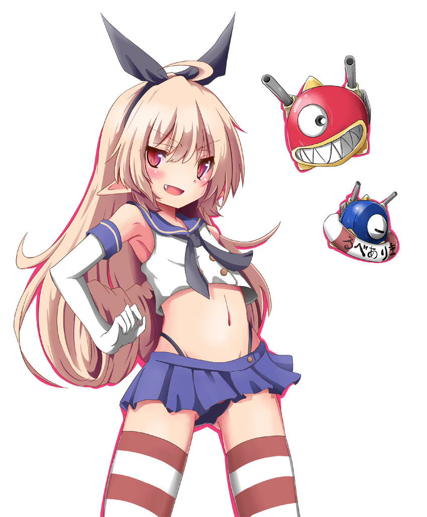 shimakaze and marivel armitage (kantai collection and 2 more) drawn by hinomoto_(hinomoto2)