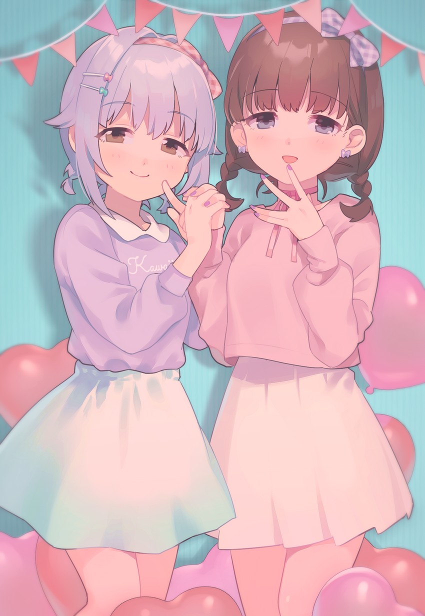 koshimizu sachiko and sakuma mayu (idolmaster and 1 more) drawn by uso_(ameuzaki)