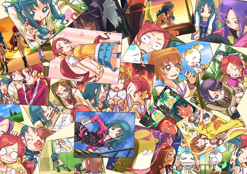kurumi erika, hanasaki tsubomi, tsukikage yuri, myoudouin itsuki, coffret, and 11 more (precure and 1 more) drawn by irei_eri