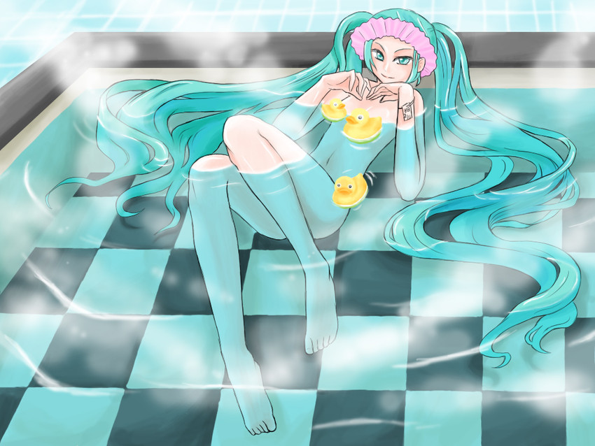 hatsune miku (vocaloid and 1 more) drawn by aire_(ai_le_2020)