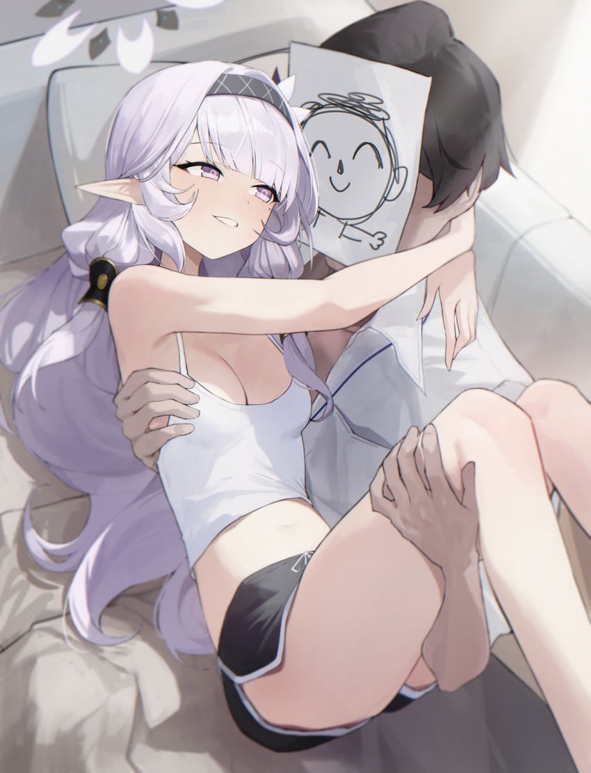 sensei, doodle sensei, and himari (blue archive) drawn by kumari2311