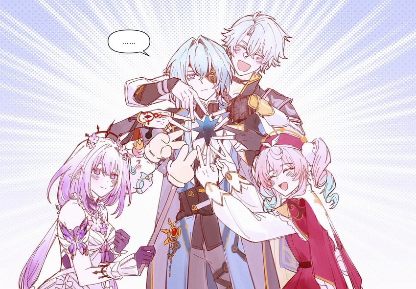 phainon, castorice, anaxa, and hyacine (honkai and 1 more) drawn by la_7_7_7