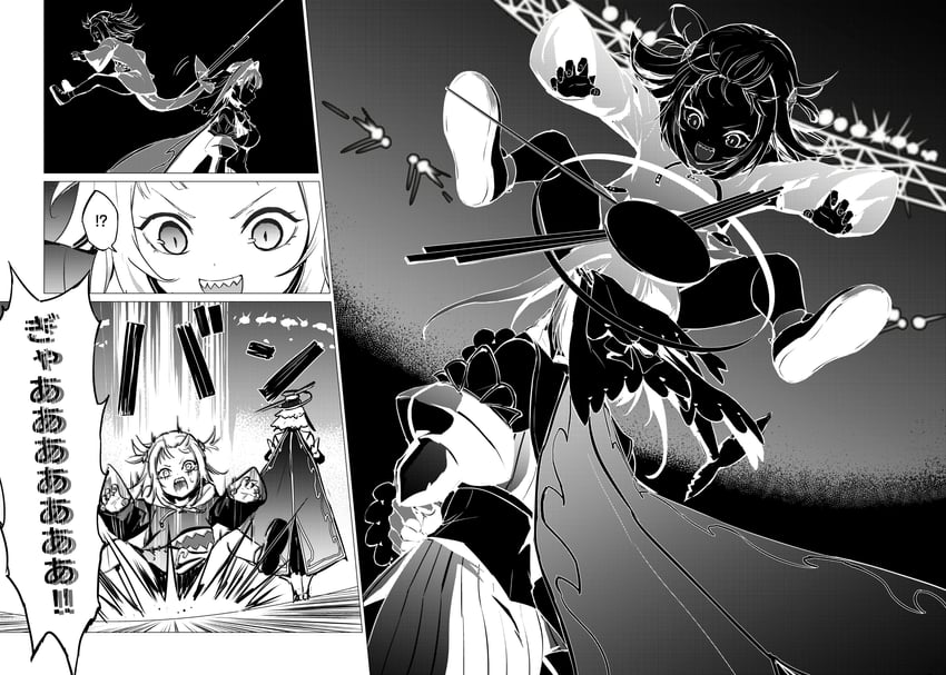 gawr gura and ouro kronii (hololive and 1 more) drawn by yuu201023