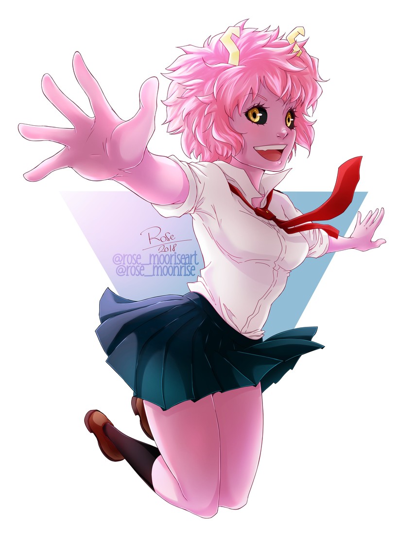 ashido mina (boku no hero academia) drawn by rose-92