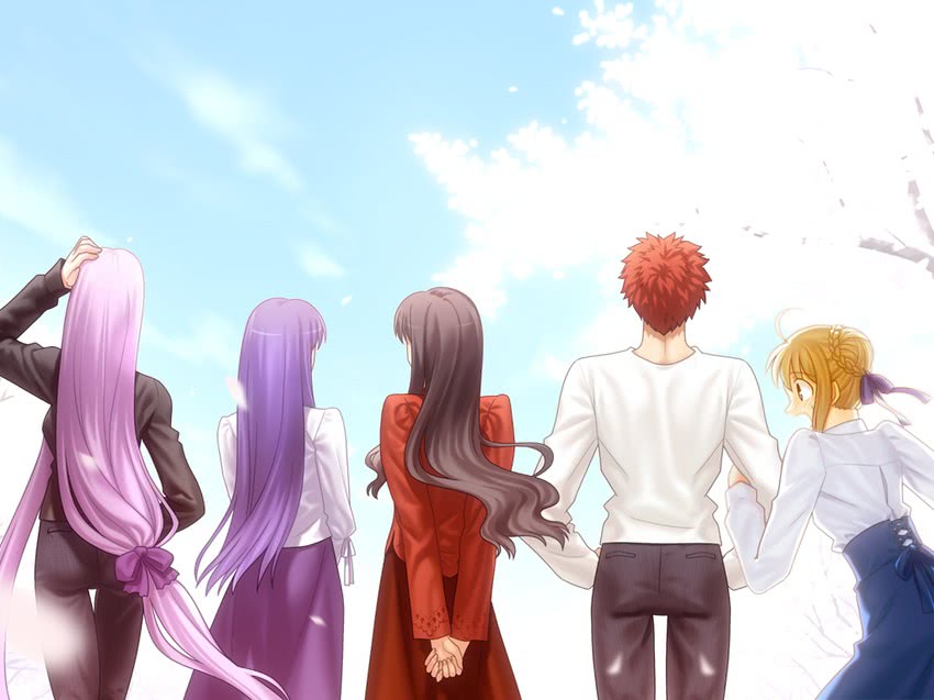artoria pendragon, saber, tohsaka rin, emiya shirou, matou sakura, and 1 more (fate and 1 more)