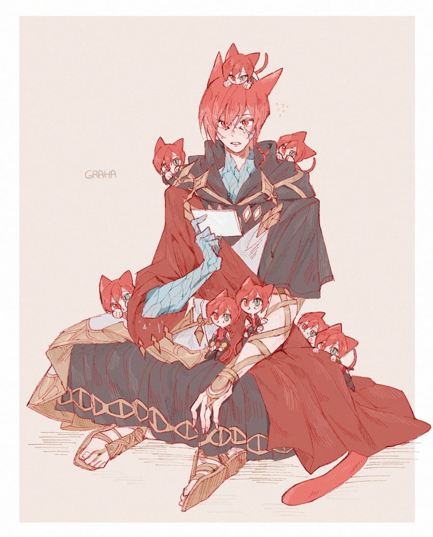 g'raha tia and crystal exarch (final fantasy and 1 more) drawn by tladpwl03