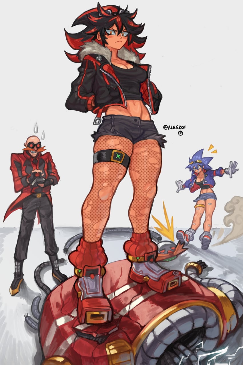 sonic the hedgehog, shadow the hedgehog, and dr. eggman (sonic and 1 more) drawn by gabriel_ales