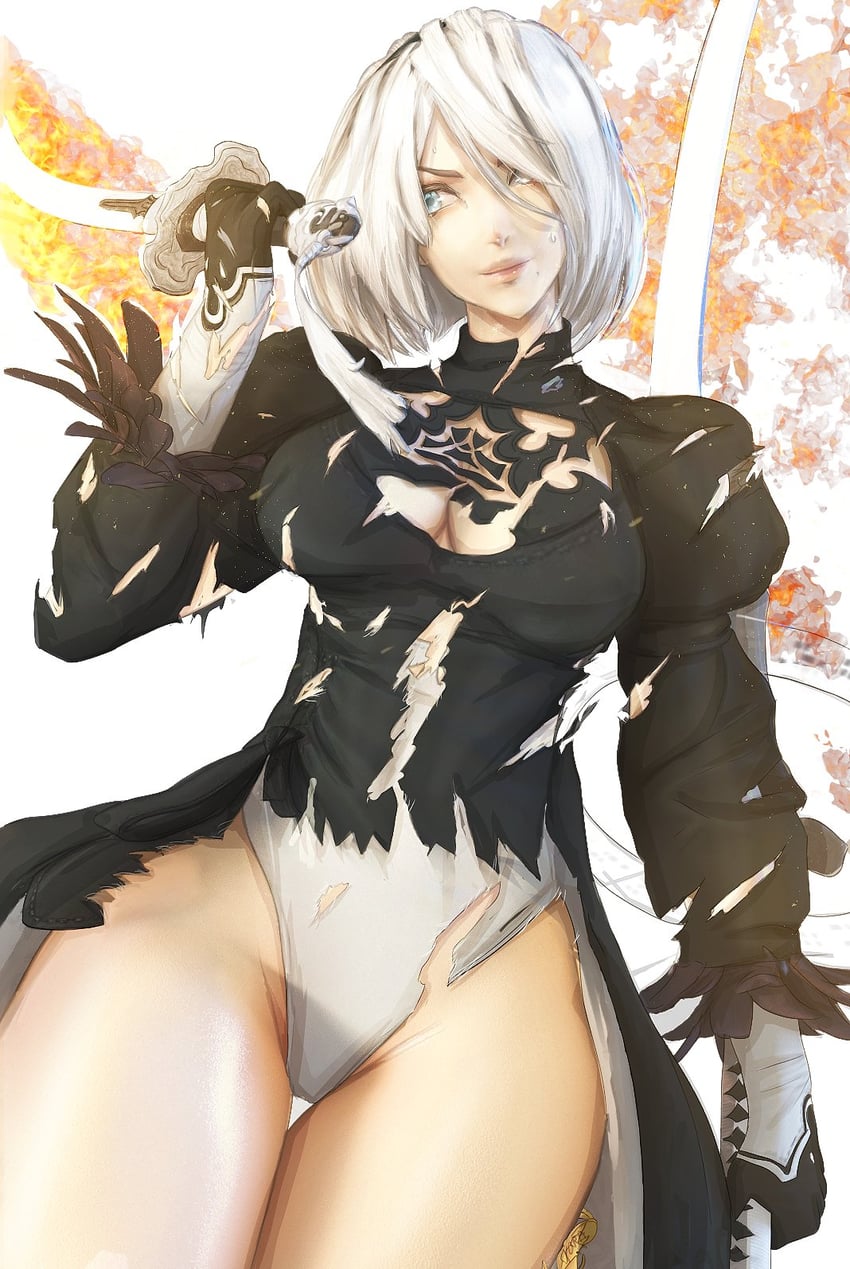 2b (nier and 1 more) drawn by yoracrab