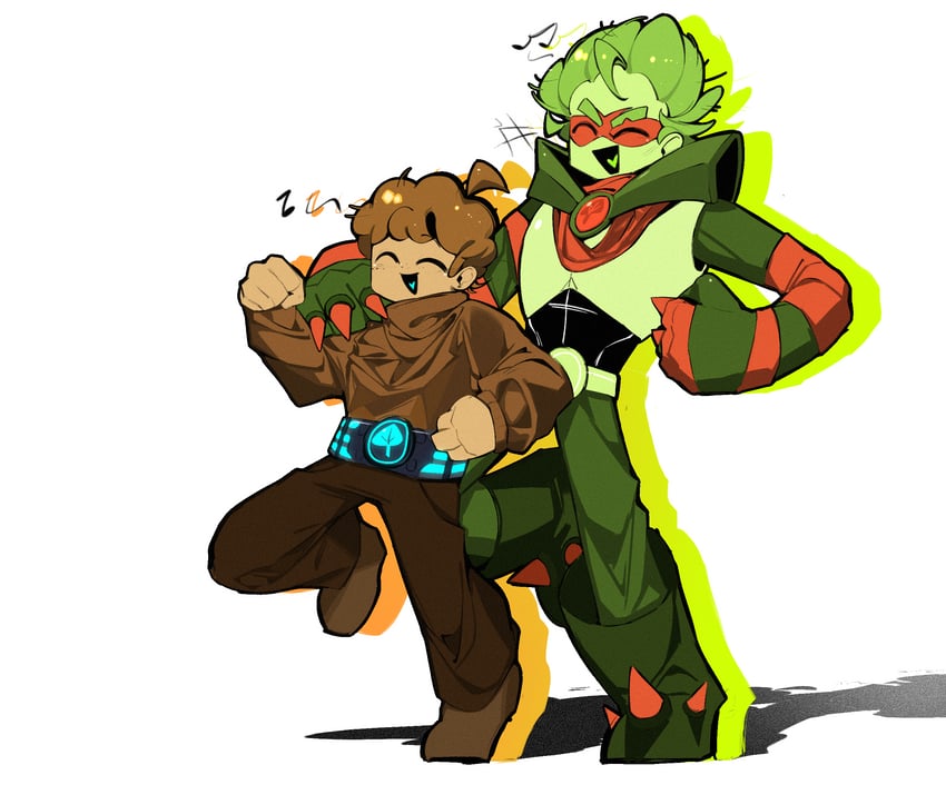 grass knuckles and wall-knight (plants vs. zombies and 1 more) drawn by zihan_(zihan86137)