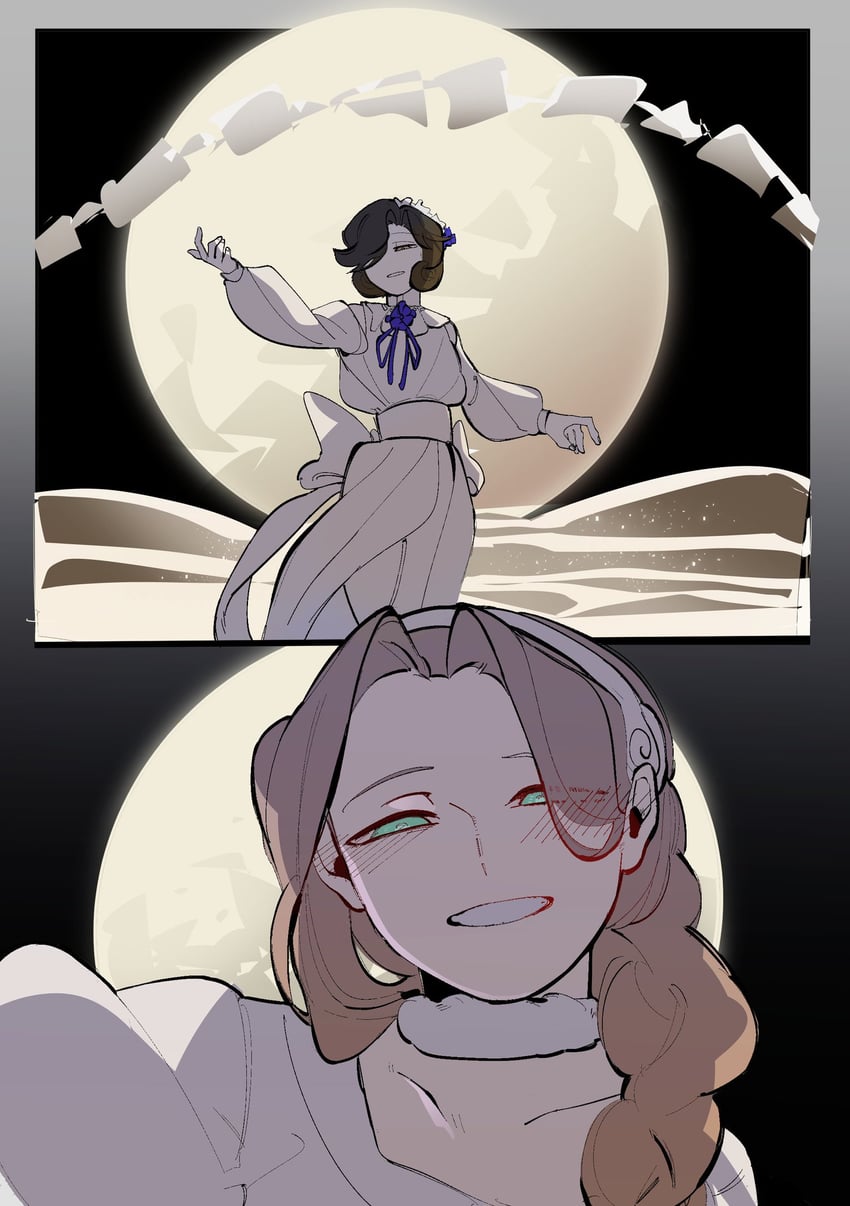 tuesday and kayla (reverse:1999 and 1 more) drawn by v_ratelier