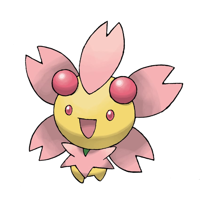 cherrim (pokemon and 1 more) drawn by sugimori_ken