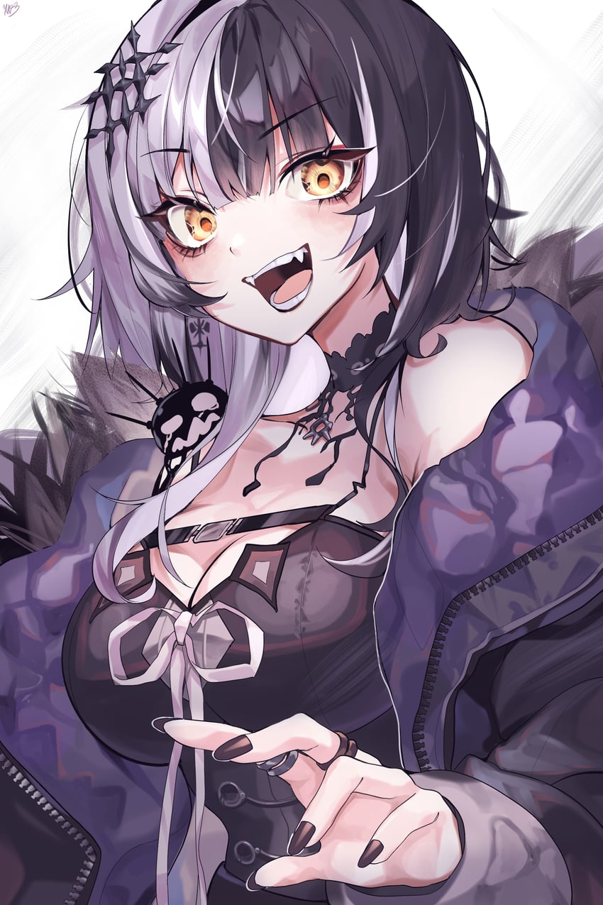shiori novella and yorick (hololive and 1 more) drawn by xivi9