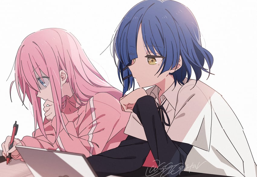 gotoh hitori and yamada ryo (bocchi the rock!) drawn by shigure_(sigre)
