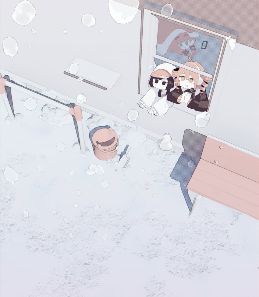 kasane teto, kaai yuki, and futomi (original and 3 more) drawn by miminushi