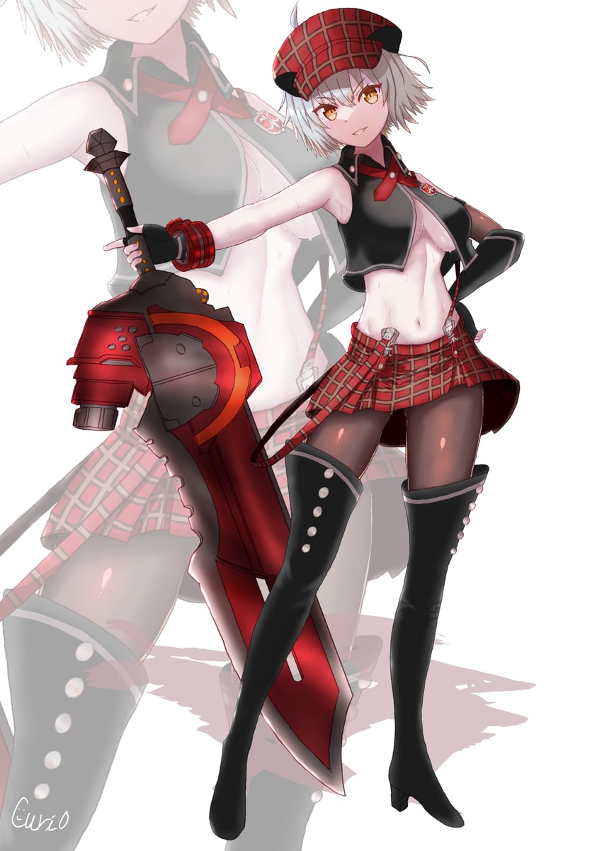 jeanne d'arc alter, alisa ilinichina amiella, and sakamoto maaya (fate and 3 more) drawn by curio_(curiofinity)