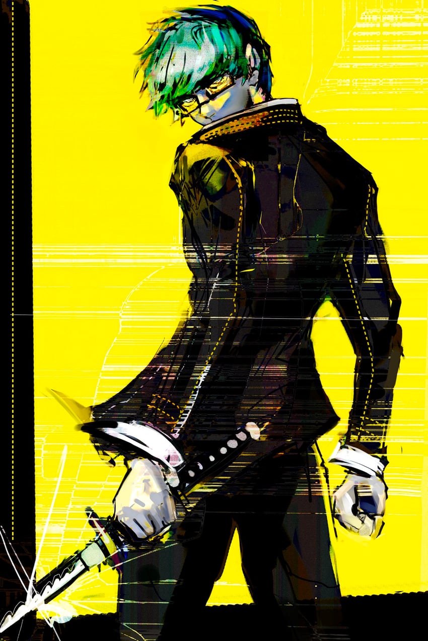 narukami yu (persona and 1 more) drawn by kyezzzz