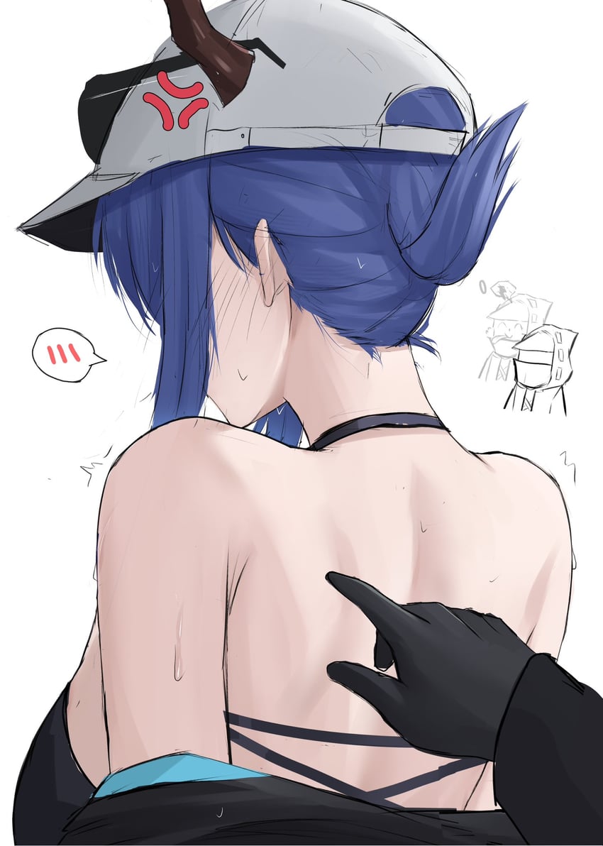 sensei, doodle sensei, doctor, ch'en, and ch'en the holungday (blue archive and 1 more) drawn by namikare